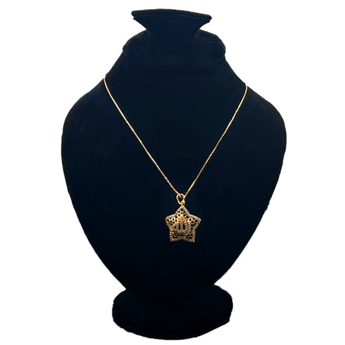 Arabic Allah Calligraphy Necklace - D129N - 2